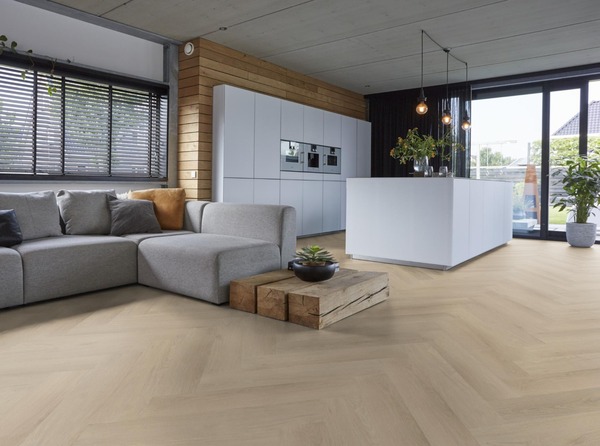 Floorlife Floorlife YUP Merton Plak PVC Visgraat Vloer - Beige