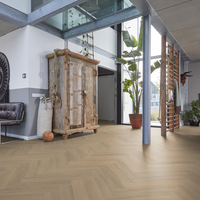 Floorlife Floorlife YUP Sutton Herringbone Plak PVC Visgraat Vloer - Warm Beige