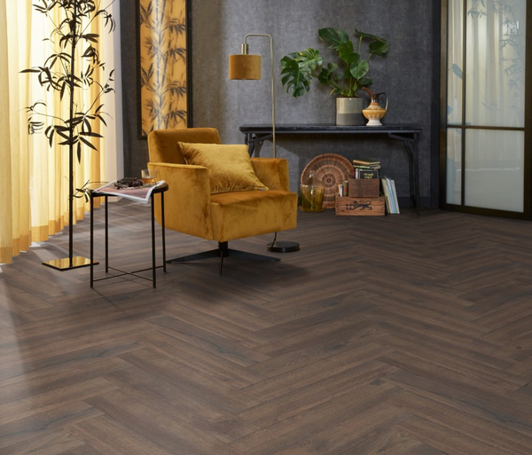Floorlife Floorlife Bayside Visgraat Laminaat - Gerookt Donker Eiken
