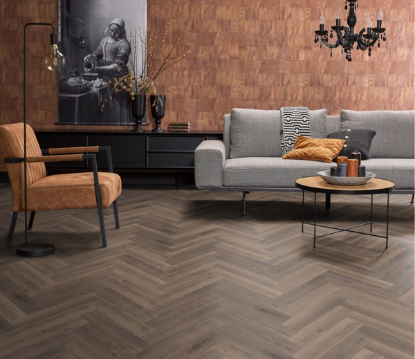 Floorlife Floorlife Bayside Visgraat Laminaat - Warm Bruin