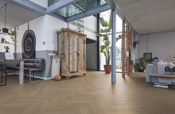 Floorlife Floorlife Cross Kingston Visgraat Laminaat - Midden Eiken