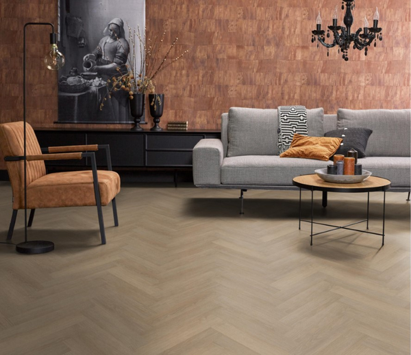 Floorlife Floorlife Cross Kingston Visgraat Laminaat - Midden Eiken