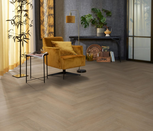 Floorlife Floorlife Cross Kingston Visgraat Laminaat - Midden Eiken