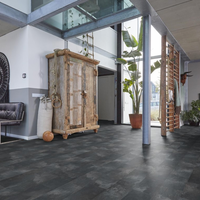 Floorlife Floorlife Madison Square Aqua - Watervast Tegel Laminaat - Donkergrijs
