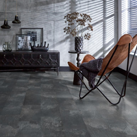 Floorlife Floorlife Madison Square Aqua - Watervast Tegel Laminaat - Donkergrijs