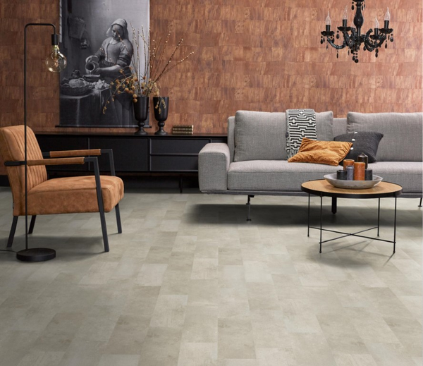 Floorlife Floorlife Madison Square Aqua - Watervast Tegel Laminaat - Grijs Bruin