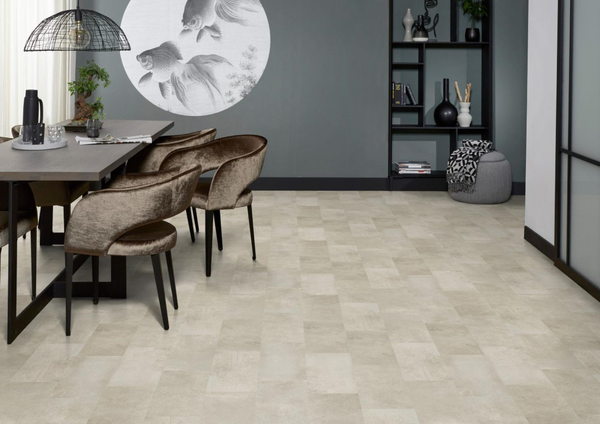 Floorlife Floorlife Madison Square Aqua - Watervast Tegel Laminaat - Grijs Bruin