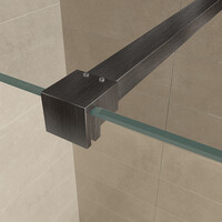 Wiesbaden Wiesbaden Slim Profielset + Stabilisatiestang - 120cm - Geborsteld Gunmetal
