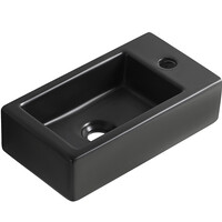 Wiesbaden Wiesbaden Rhea M Keramisch Fontein - Rechts - 40x22x11cm - Mat Zwart