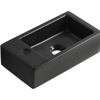 Wiesbaden Wiesbaden Rhea M Keramisch Fontein - Links - 40x22x11cm - Mat Zwart
