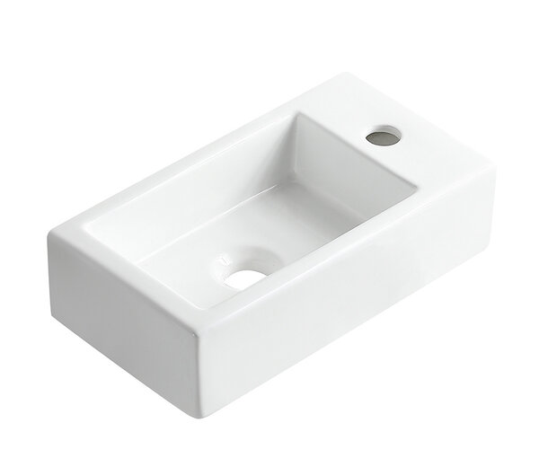 Wiesbaden Wiesbaden Rhea M Keramisch Fontein - Rechts - 40x22x11cm - Wit
