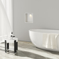 Wiesbaden Wiesbaden Demis Inbouwnis met LED - 30x30x7cm - RVS