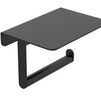 Wiesbaden Wiesbaden Alonzo Toiletrolhouder met Planchet - Mmat Zwart