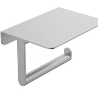 Wiesbaden Wiesbaden Alonzo Toiletrolhouder met Planchet - Geborsteld RVS