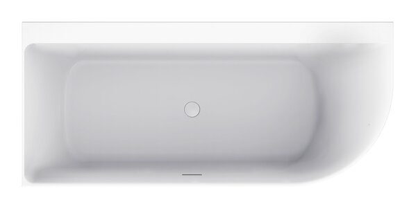 Wiesbaden Wiesbaden Zenn Acryl Halfvrijstaande Ligbad - Links - 180x80cm - Wit