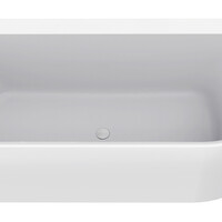 Wiesbaden Wiesbaden Zenn Acryl Halfvrijstaande Ligbad - Links - 180x80cm - Wit