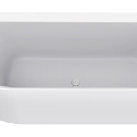 Wiesbaden Wiesbaden Zenn Acryl Halfvrijstaande Ligbad - Rechts - 180x80cm - Wit