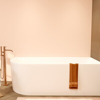 Wiesbaden Wiesbaden Zenn Acryl Halfvrijstaande Ligbad - Rechts - 180x80cm - Wit