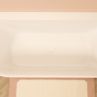 Wiesbaden Wiesbaden Zenn Acryl Halfvrijstaande Ligbad - Rechts - 180x80cm - Wit