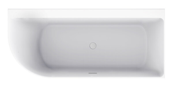 Wiesbaden Wiesbaden Zenn Acryl Halfvrijstaande Ligbad - Rechts - 180x80cm - Wit