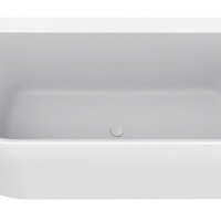 Wiesbaden Wiesbaden Zenn Acryl Halfvrijstaande Ligbad - Rechts - 170x75cm - Mat Wit