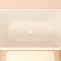 Wiesbaden Wiesbaden Zenn Acryl Halfvrijstaand Ligbad - 170x75cm - Wit