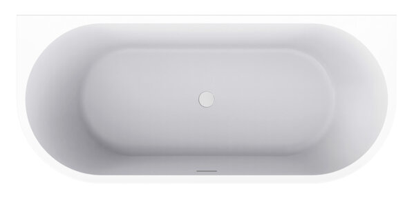 Wiesbaden Wiesbaden Zenn Acryl Halfvrijstaand Ligbad - 170x75cm - Wit