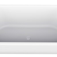 Wiesbaden Wiesbaden Zenn Acryl Halfvrijstaand Ligbad - 170x75cm - Wit