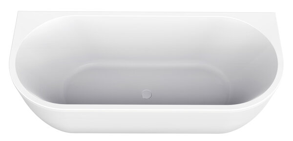 Wiesbaden Wiesbaden Zenn Acryl Halfvrijstaand Ligbad - 170x75cm - Wit