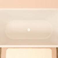 Wiesbaden Wiesbaden Zenn Acryl Halfvrijstaand Ligbad - 180x80cm - Wit