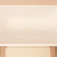 Wiesbaden Wiesbaden Zenn Acryl Halfvrijstaand Ligbad - 180x80cm - Mat Wit