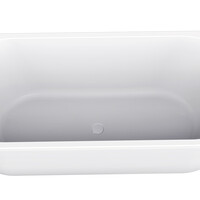 Wiesbaden Wiesbaden Zenn Acryl Halfvrijstaand Ligbad - 180x80cm - Mat Wit