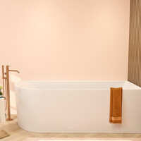 Wiesbaden Wiesbaden Zenn Acryl Hoekbad - Rechts - 180x80cm - Mat Wit