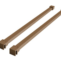Wiesbaden Wiesbaden Slim Set Stabilisatiestangen voor Vrijstaande Inloopdouches -120cm - Geborsteld Brons Koper