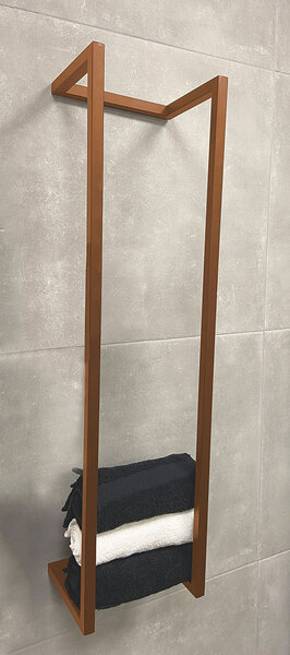 Wiesbaden Wiesbaden Loft Handdoekrek - 95x25x20cm - Geborsteld Brons Koper