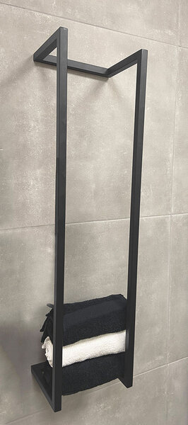 Wiesbaden Wiesbaden Loft Handdoekrek - 95x25x20cm - Geborsteld Gunmetal