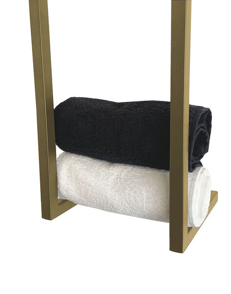 Wiesbaden Wiesbaden Loft Handdoekrek - 95x25x20cm - Geborsteld Messing