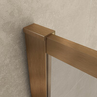 Wiesbaden Wiesbaden Square Inloopdouche - Geribbeld - 8mm - 120x200cm - Geborsteld Brons Koper