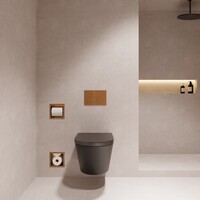 Xellanz Xellanz Rocko Inbouw Toiletrolhouder met Reserverolhouder - Geborsteld Brons Koper
