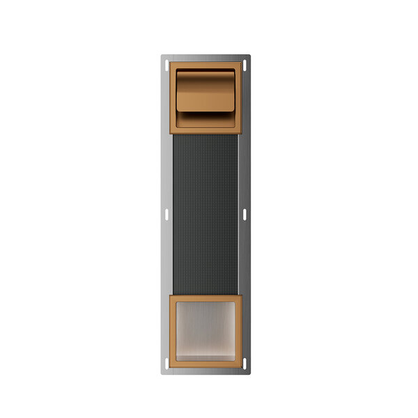 Xellanz Xellanz Rocko Inbouw Toiletrolhouder met Klep & Reserverolhouder - Geborsteld Brons Koper