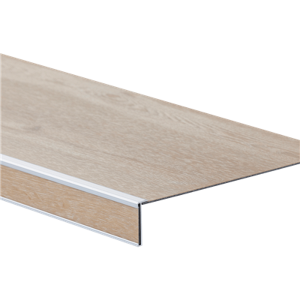 Floorlife Floorlife YUP Layton Harringbone PVC Traprenovatie Set: Stroken, Stootborden, Trapneuzen voor 4 Treden - Beige