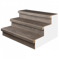 Dubbel Stootbord MDF - 92x40cm - Donker Gerookt Eiken
