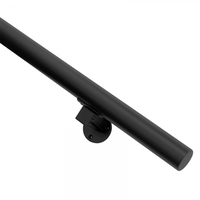 Trapleuning - Rond - 250cm - Mat Zwart Gepoedercoat