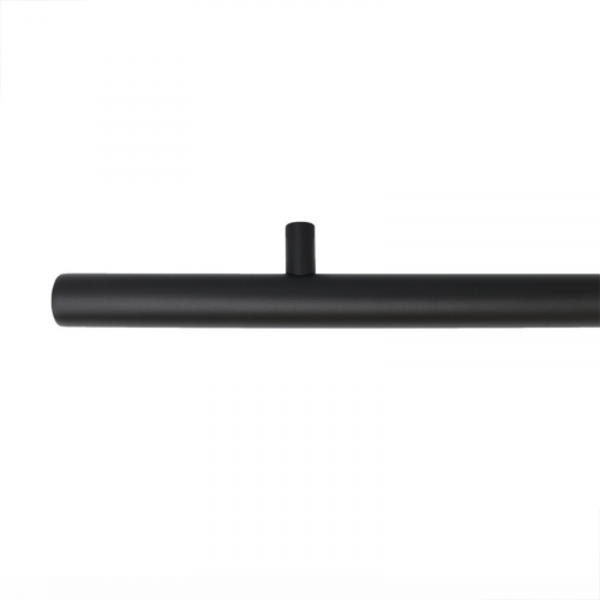 Trapleuning met Blinde Montage - Rond - 250cm - Mat Zwart Gepoedercoat