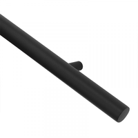 Trapleuning met Blinde Montage - Rond - 300cm - Mat Zwart Gepoedercoat