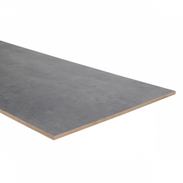 Dubbel Stootbord MDF - 160x40cm - Basalt Donker PRO