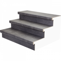 K-Stairs Dubbel Stootbord MDF - 138x40cm - Basalt Donker