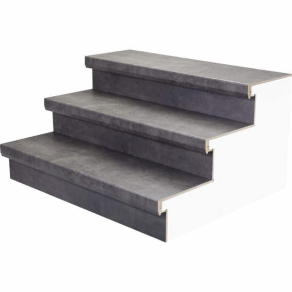 Dubbel Stootbord MDF - 160x40cm - Basalt Donker PRO