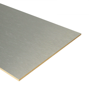 Dubbel Stootbord MDF - 90x40cm - Aluminium Look