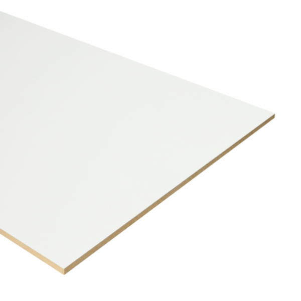 Dubbel Stootbord MDF - 136x40cm - Platina Wit RAL9010